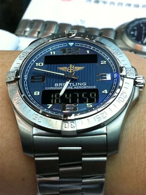 breitling aerospace blue face|Breitling watches blue face.